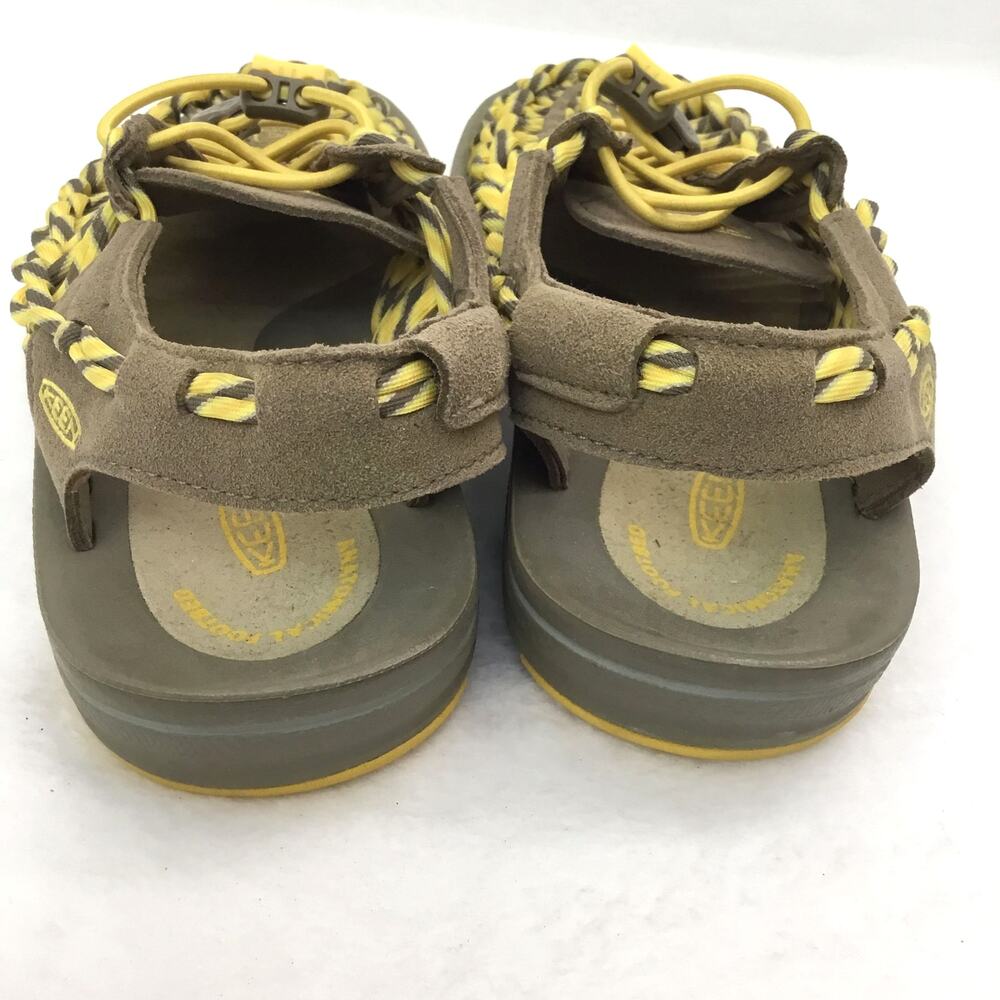 KEEN Uneek Hiking Sandals Shoes Womens (Waterproof) US 7 Yellow and Brown - Picture 3 of 7